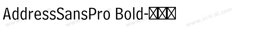 AddressSansPro Bold字体转换